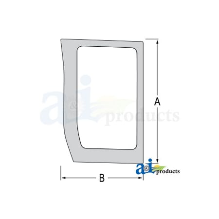 A & I Products Glass; Lower Front, LH 37" x23" x2" A-87304261